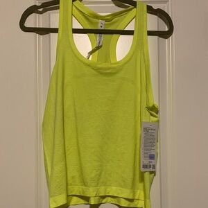 Lululemon Athletica Highlight Yellow Swiftly Tank 2.0, Race Length, Sz 10, NWT